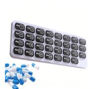 Monthly Pill Box, 31-Day - Container - for Adults and Seniors as well as Caregivers for Everyday Use Office Travel Holiday Business Trip Camping and