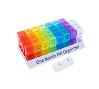 Monthly Pill Box 31 Day Divided Morning and Evening Pill Organizer Portable Travel Pill Organizer for 4 Weeks, 2 Times a Day Ideal Supplements Fish Oil
