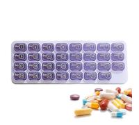Monthly Pill Box, 31 Day Medicine Storage, Medicine Container, for Adults and Seniors as well as Caregivers for Everyday Use Office Travel Holiday Business Trip Camping and