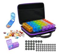 Monthly Pill Box - 31 Days, 3 Times Daily Compartment Container for and Medicines | Portable Travel Pill Box with 93 Compartments for Dosage Management Morning, Lunch and Evening