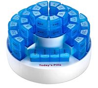 Monthly Pill Box by MEDca - Smart Prescription Organization with Multiple Daily Doses Section, Removable Compartments Perfect for Travelling