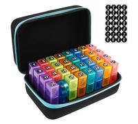 Monthly Pill Box Organiser 3 Times a Day with Portable Travel Case 31 Day Tablet Organizer One Month Medicine Storage Box for Vitamin Meds Fish Oil Supplement Medication Container (Blue)