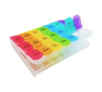 Monthly Pill Case 3 Weeks Ultra Light, 21 Day Pill Box Weekly, 7 Day Pill Organizer Case for Travel, Detachable Pill Dispenser Medicine Organizer Box for Vitamin, Fish Oil