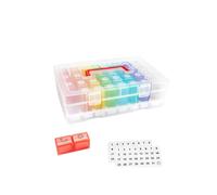 Monthly Pill Cases Travel Dispenser Storage Container Colorful Pill Dispenser Packing Container 32 Slot Pill Box Clear