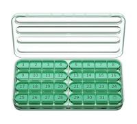 Monthly Pill Organizer 1 Time a Day,Large Monthly Pill Box,1x Daily for Travel Never Refill 31 Day Daily Medcine Container(Green)
