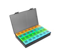 Monthly Pill Organizer 1 Time A Day, with 28 Compartments 4 Weeks Dispenser Box Flip Lids,Organizer Daily