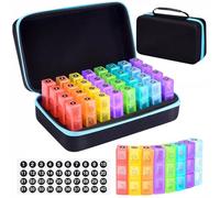 Monthly Pill Organizer 3 Times A Day Monthly Pill Box with 32 Daily Compartments 1 Month Pill Holder 30 Day Pill Organiser to Store Fish Oils, and Other Meds