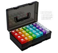 Monthly Pill Organizer 31 Day Colorful Pill Box with AM PM Compartments Large Medicine Organizer with Labels Colorful Month Box Case Travel Medicine