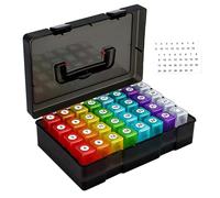 Monthly Pill Organizer 31 Day, Colorful Pill Box with AM/PM Compartments, Large Medicine Organizer with Labels Colorful