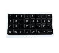 Monthly Pill Organizer 31 Day for Travel Supplements Vitamins Medications Black