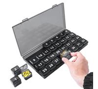 Monthly Pill Organizer | 32 Slot Detachable Dispenser | Portable Sealed Chews Holder For Men Women Elderly Parents Travel Work School Home And Long Trips