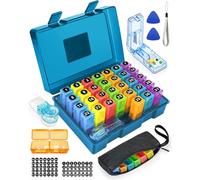 Monthly Pill Organizer (Blue, 2 Times a Day)