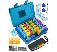 Monthly Pill Organizer (Blue, 3 Times a Day)