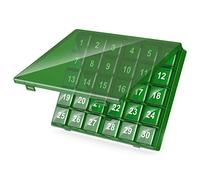 Monthly Pill Organizer Once a Day - 30 Day Pill Organizer Box - Easy to Open - Large Compartments Portable Case for Travel, Month Pill Cases Medicine Organizer for Vitamin (Bronze - Dark Green)