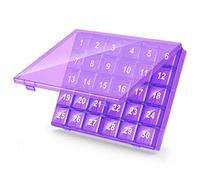 Monthly Pill Organizer Once a Day - 30 Day Pill Organizer Box - Easy to Open - Large Compartments Portable Case for Travel, Month Pill Cases Medicine Organizer for Vitamin (Purple)