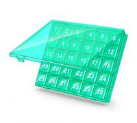 Monthly Pill Organizer Once a Day - 30 Day Pill Organizer Box - Easy to Open - Large Compartments Portable Case for Travel, Month Pill Cases Medicine Organizer for Vitamin (Green)