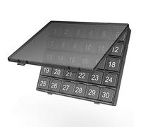 Monthly Pill Organizer Once a Day - 30 Day Pill Organizer Box - Squeeze to Open - Large Compartments Portable Case for Travel, Month Pill Cases Medicine Organizer for Vitamin (Black)