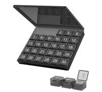 Monthly Pill Organizer - PP Medicine Storage Box | 21.2x17.6x2.7cm Compact Durable with 3.2x3x2cm Small Grids Perfect for Daily Weekly Monthly Pills vitaminss Supplements Easy to Carry Travel Convenie