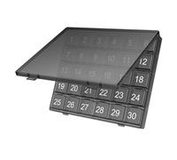 Monthly Pill Storage Case - Personal Medication Organizer, PP 8.35x6.93x1.06in 255g | Spacious 3.2x3x2cm Grid Design, Easy Press Lid for Tablets,