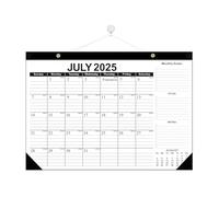 Monthly Planner 2025 2026 - Big Desk Calendar Pad Organizer, Daily Writing Blocks | Sturdy Corner Protectors, Tear Pages, Desk Planning Tool for