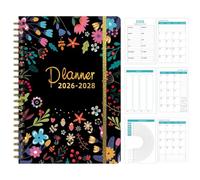 Monthly Planner 2026-2028, 2026-2028 3-year Monthly Planner Calendar 36 Months, Academic Planners, Spiral Bound, Calendar Agenda Notebook Planners For School Offices Business Work