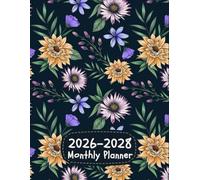 MONTHLY PLANNER 2026-2028: 36-Month Calendar Organizer with Vision Board & Holidays, Goals, and Notes | Floral Patterns Cover