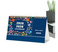 Monthly Planner 2026-2028, Versatile Layout Options, 26.5x18.5cm, Creative Blue Version Desk Calendar, Schedule And Memo Calendar Planner, Practical Design, For Teachers, Students, And Families