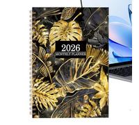 Monthly Planner 2026 - Large Block Flowers with Dates | 2026 Weekly & Monthly Planner, for School, Academic, Teacher, Student, Classroom, Office, Work, Appointment, Planning, e