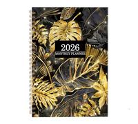 Monthly Planner 2026 - Paper 21.59 x 16.5 x 2 cm | Large Block Flowers with Dates, Weekly & Monthly Planner | School, Academic Teacher, Student, Classroom, Office, Work, Appointment, Usage