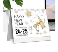 Monthly Planner Desk Calendar,Creative Desk Calendar - Creative English Decoration Calendar 2024-2025 | Aesthetic Daily Life Record Calendar for the Luga