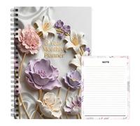Monthly Planner, Floral A5 Paper 180g | Three-Year Calendar Diary, This Versatile Productivity Log Ensures Effective Scheduling For Long-Term Success