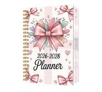 Monthly Planner for 3 Years - Notebook with Binding A and Thick Paper for 36 - Book Calendar from January 2026 to December 2028 - For Home Office Study Work Organization Women Students Teachers