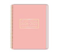 Monthly Planner Jan 2026 - Dec 2027, Monthly Planner for 24 Monthes, 9×11 Inch, Teacher Planner Monthlys, Hard PVC Cover, Spiral Bound, Time Management Calendar, Perfect for School & Office (Pink)