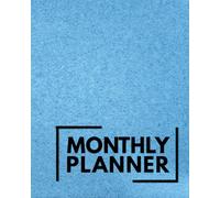 Monthly Planner: Minimalist Undated Calendar with a Simple Clean Design, Two-Page Layout, Notes Section, and Large Writing Space for Planning, Goal Setting & Productivity - Blue Cover Design