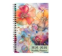 Monthly Planner Notebook - 2026-2028 Agenda Planning Book, 3-Year Planner, Long-Term Schedule Management Hardware, Twin-Wire Spiral Binding Shroud | Organized Academic Presentation for Teachers Kids Y