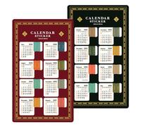 Monthly Planner Stickers, 2 Pieces Weekly Labels Stickers 2026-2026 Monthly Planner Index Cards - for New Year School Classroom Scrapbook Notebook Diary Family Man Student