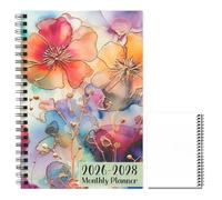 Monthly Planner - Three-Year Planner 2026-2028, A5 Diary with Things List, Floral Notebook 100 Pages, Personal Productivity Register | for Students Teachers Family