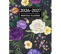 monthly planner: Two Year Calendar Book 8.5x11 With Holidays | At a Glance Schedule Organizer 2-year | january 2026-december 2027 | 24 Months | flower Cover Design