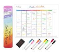 Monthly Planner Whiteboard A3 Magnetic Whiteboard for Fridge Dry Wipe Meal Planner Memo Board Month view Family Planner Reminder Board for Task Planning or Event Reminder