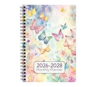 Monthly plannerNotebook - A5 21x14cm Monthly agendaBook, Paper Lightweight Journal, 2026-2028 Calendar plannerwith Planning Task Sections | Academic plannerfor Students, Teachers, Youth, Adults an