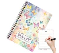 Monthly Planning Notebook | 2026 2027 2028 Yearly Planner,3 Year Floral Planner Book - for Teachers Kids Young Teens Adults Peers Family Friends