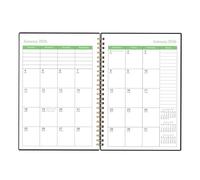 Monthly Schedule Planner - Three Year Academic and Work Diary, Flexible Lay Flat Style, 2026 to 2028 Dated Pages | Elastic Closure, Certified Sustainable Paper - for Student & Teacher