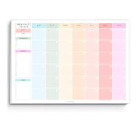 Monthly To Do List Notepad | Monthly Planner Desk Pad, Brain Dump, Organizer and Priority List | 50 Undated Tear Away Sheets | A4 Rainbow