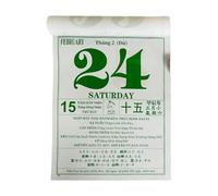 Monthly Wall Calendar 2026 - Vietnamese Tear-off Planner Made of Thick Paper, Wall Calendar for the Year of the Horse 2026 with 12 Months | For Home, Office, Restaurant, Holidays, Family Dates