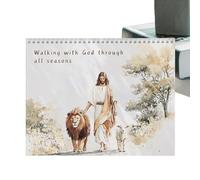 Monthly Wall Calendar - Bible Verses Scripture,Motivational Religious Inspiring Hangable Planer for Women Christian Workplace Ornaments Men Bedroom Decor Home