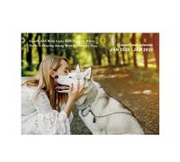 Monthly Wall Calendar, Fun Calendar 2025 - Interesting Husky Themed Wall Planner - 2025 Vibrant Color Year Planner for Family, Friends and Friends