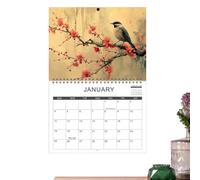 Monthly Wall Calendar,Monthly Wall Calendar With Scenes Illustrations | Gag Paper Funny Cute Design for Classroom Kitchen Apartment Dorm Family Bedroom College Home Kids Teachers House