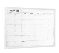 Monthly Whiteboard Calendar for Wall, Small 16In X 12In Dry Erase Board with Plastic Frame, Hanging