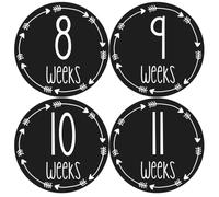 Months In Motion Pregnancy Week by Week Belly Stickers | Large Set of 36 Weekly Photo Sticker