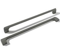 monti hardware | 1 Pack Gun Metal 10 Inch Hole Center | Solid Metal Cabinet Handles Bathroom Home Decor Drawer Pulls | Stainless Metal Kitchen Cabinet Handles | Etna Collection